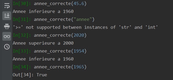 Exception et assertion en python